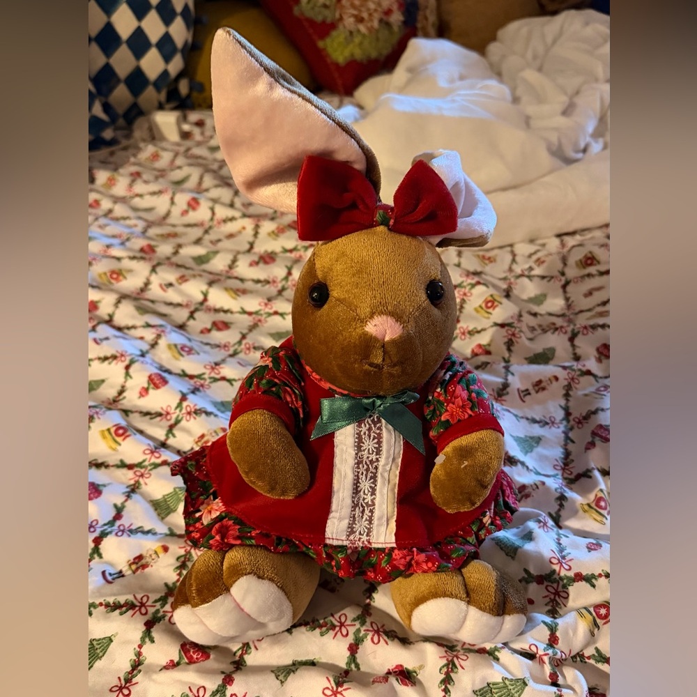 The Children's Place Brown and Red Bunny Toy